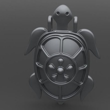 pendentif en forme de tortue bijoux gem acolyte la conception collier 3d print model - Mito3D