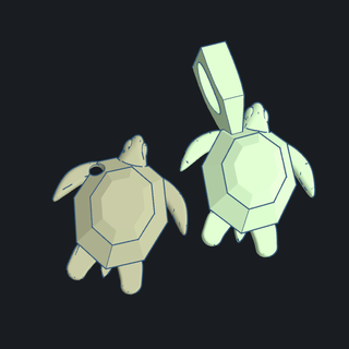 turtle pendants jewel pendant 3d print model - Mito3D