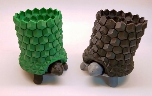 tartaruga fioriera contenitore fiore pentola giardino pianta contenitori 3d print model - Mito3D