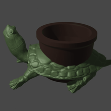 turtle pot home sculpture animal plant 3d print model - Mito3D