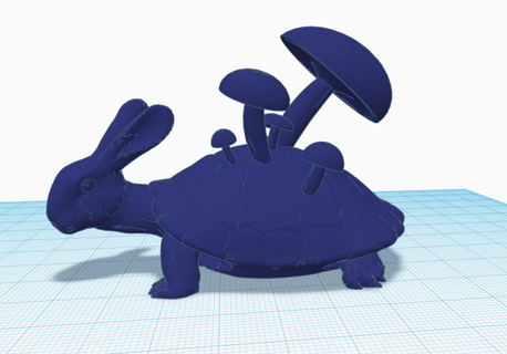 turtle rabbits mushrooms sculptures busts art 3d print model - Mito3D