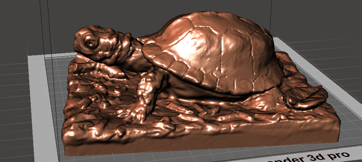 tartaruga scultura sollievo mano fatto scansione 3d print model - Mito3D
