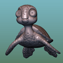 tortue de mer, le monde nemo film gicler art marine aquatiques soit la mer poupée jouet 3d print model - Mito3D