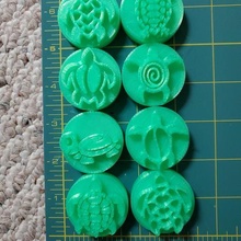 turtle stamps clay play-doh etc tool themed collection stamp mold reptile playdoh 3d print model - Mito3D