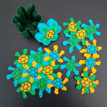 kaplumbağa mozaik kutusu oyun abbymath Mozaiği kaplumbağalar escher hediye çocuklar bulmaca oyuncak çocuk kız çift paleti TEB kolay hızlı eğlenceli mevcut geometri çeviriler sanat matematik sanatı hayvan hexagon 3d print model - Mito3D
