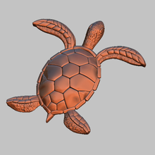 turtle tortoise 3d stl file 2d logo design cnc router printer print work art 3d print model - Mito3D
