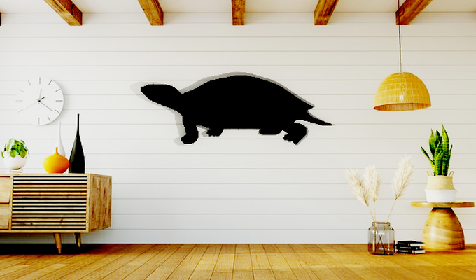turtle wall art 3d print model - Mito3D