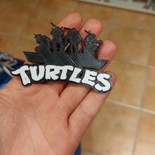 turtles logo game ninja teenage mutant 3d print model - Mito3D