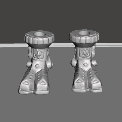 tortugas of calavera gris bote metal bota accesorios leer descripción tmnt botas acción figura 3d print model - Mito3D