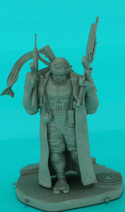 tartaruga punitore gioco rpg collezione modello 3d stl ded tavolo dungeon draghi avventura mostro miniatura giochi file tartaruganinja 3d print model - Mito3D