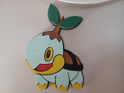 turtwig - pokemon colorized wall art pocket monsters anime video games color colour 3d pause layer 3d print model - Mito3D