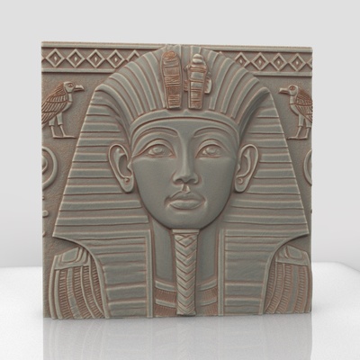 toutankhamon décor art stl 3d modèle singes bas relief 3 singe 3monkeys buste mur dekor ventilateur sculptures bustes cnc routeur animal mignonne impression soulagement 3d print model - Mito3D