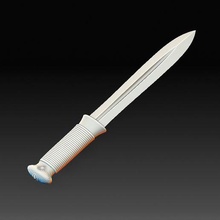 tutankhamon coltello gadget Armi arte alto poli giocattolo lame 3d print model - Mito3D