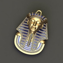 Tutankhamun kolye gümüş altın platin lüks takı 3d model Yazdır tutankamon stl Solitaire 3dm yazdırılabilir fantezi yüzük düğün 3d print model - Mito3D