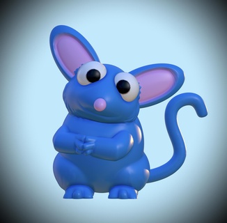 tutter oso grande azul casa pitidos rata ratón niños disney juguete 3d print model - Mito3D