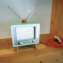 tv litho vintage art television lito lithophany lamp night light child retro led 3d print model - Mito3D