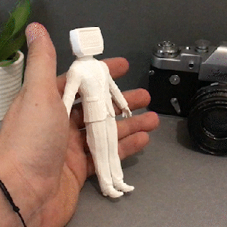 tv homme skibidi toilette Youtube personnage souple articulé jouet impression figurine flexi Accueil maison décor printinplace 3d print model - Mito3D