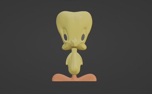 tweety yellow bird kid cartoon animal toy 3d print model - Mito3D