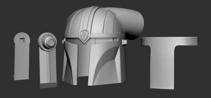 twi'lek mandalorian helmet 3d print model - Mito3D