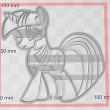 Dämmerung funkeln Plätzchen Fondant Cutter Bäckerei my Pony klein Gegründet 3d print model - Mito3D