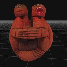 twin monkey 3d print model - Mito3D