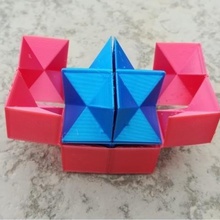 twin spiky stellated dodecahedron infinity cube magic flexible folding yoshimoto filament printing game 3d print model - Mito3D