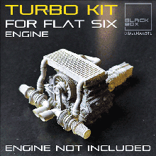 twin turbo kit compatible flat engine - 1-24th tamiya revell fujimi aoshima porsche 914 934 935 911 356 racing blackbox blackboxstl hotwheels singer rwb 3d print model - Mito3D