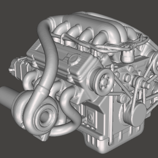 twin turbo v8 engine bi trubo hot wheels die cast 3D print model - Mito3D