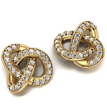 twist earring jewelry jewellery ring gents diamond gold silver sterling jewels 3d print model - Mito3D