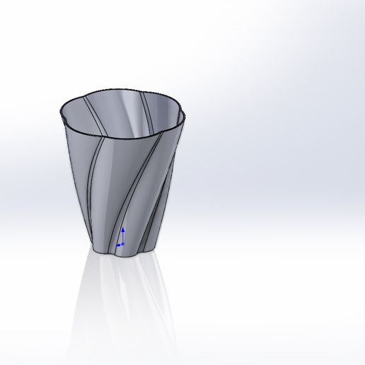 torcere fiore vaso 3D print model - Mito3D
