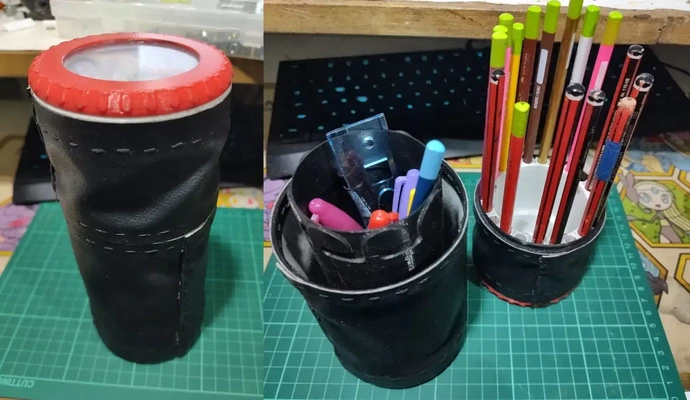 torsion fermer clé crayon cas gaine outils porte crayons tasse boîte trousse 3d print model - Mito3D