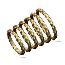 twist motif stacker band size 5to10 3d print model jewelry ring fashion printable gold silver jewellery sterling braid braided rope wire wave croissant vintag stackable rings 3d print model - Mito3D