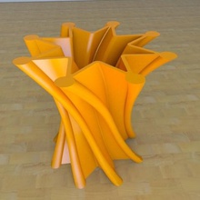 twist yıldız vazo ev 3d print model - Mito3D