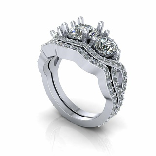giro gracias compromiso anillo r2 pulsera solitario anillo joyería joya diamante joyas zafiro oro arete brazalete personaje diamante anillo Boda anillo Arte solitario 3d print model - Mito3D