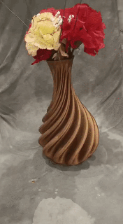 giro florero hogar casa vaso aspiradoras decoración flores 3d print model - Mito3D