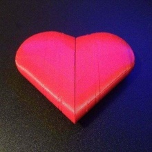 bükülebilir kalp 3d yeniden kapamak oyuncak 3d print model - Mito3D