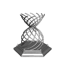 contorto storto cestino schiacciare anelli arte decorazione spirale corda 3d print model - Mito3D