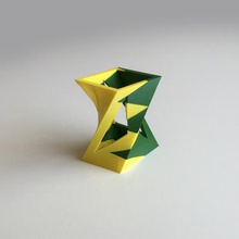twisted zone de vase à double extrusion 2 couleur la maison 3d print model - Mito3D