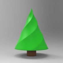 twisted christmas tree home Dekor xmas basic 3d print model - Mito3D