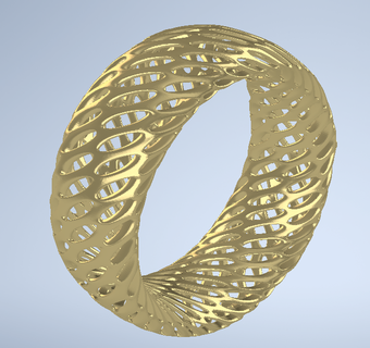 twisted diagrid bracelet 3d print model - Mito3D