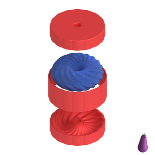 retorcido rosquilla bañera bomba sólido jabón prensa molde giro champú bricolaje diy 3d print model - Mito3D