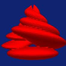 twisted drop isosurface art maths math_art 3d print model - Mito3D