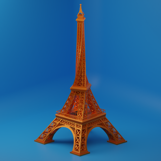 twisted eiffel tower twist architecture france paris model render 3d print model - Mito3D