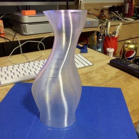 twisted ellipse 3 home decor vase mode spiral 3D print model - Mito3D