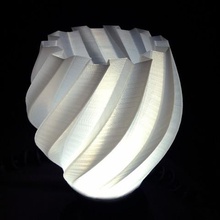 twisted gear lamp vase art vessel sanduchi malouf lulzbot decoration candle benito 3d print model - Mito3D