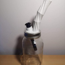 twisted mason jar bong casa tubo dell'acqua la cannabis di erbaccia il vaso barattolo 3d print model - Mito3D