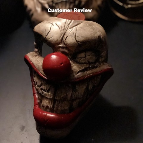 twisted metal killer clown masque stl fichier imprimable outil de la fête d'halloween effrayant creepy gamer cosplay le costume 3D print model - Mito3D