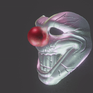 twisted metal show killer clown mask 3d print model - Mito3D
