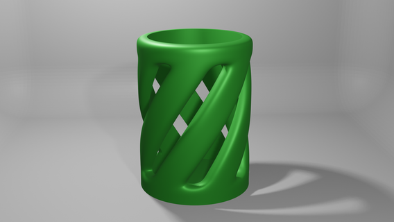 twisted open holder koozie coozie cooler cold beer soda ice drink rack art 3d print model - Mito3D