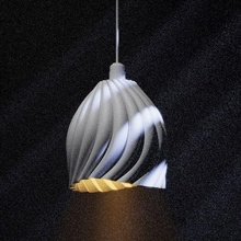 retorcido colgante pendiente lámpara 3d print model - Mito3D